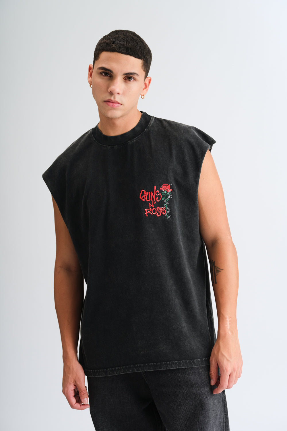 Black Guns N Roses Oversized Tank