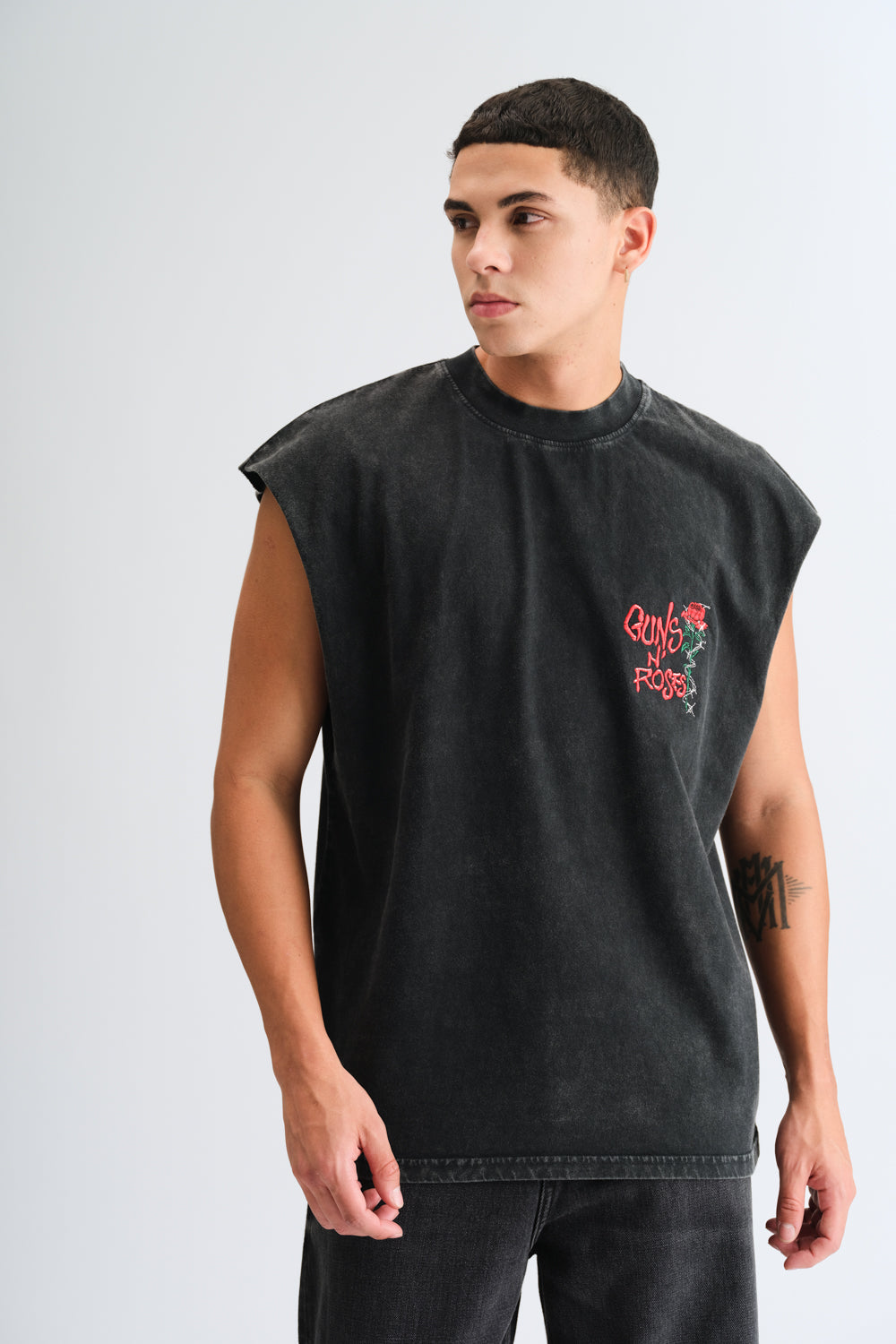 Black Guns N Roses Oversized Tank