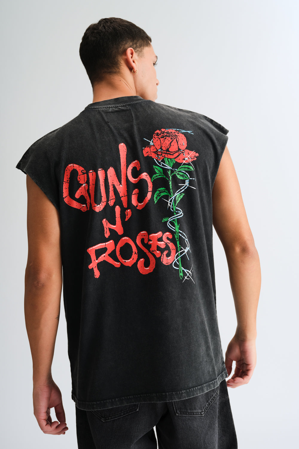 Black Guns N Roses Oversized Tank