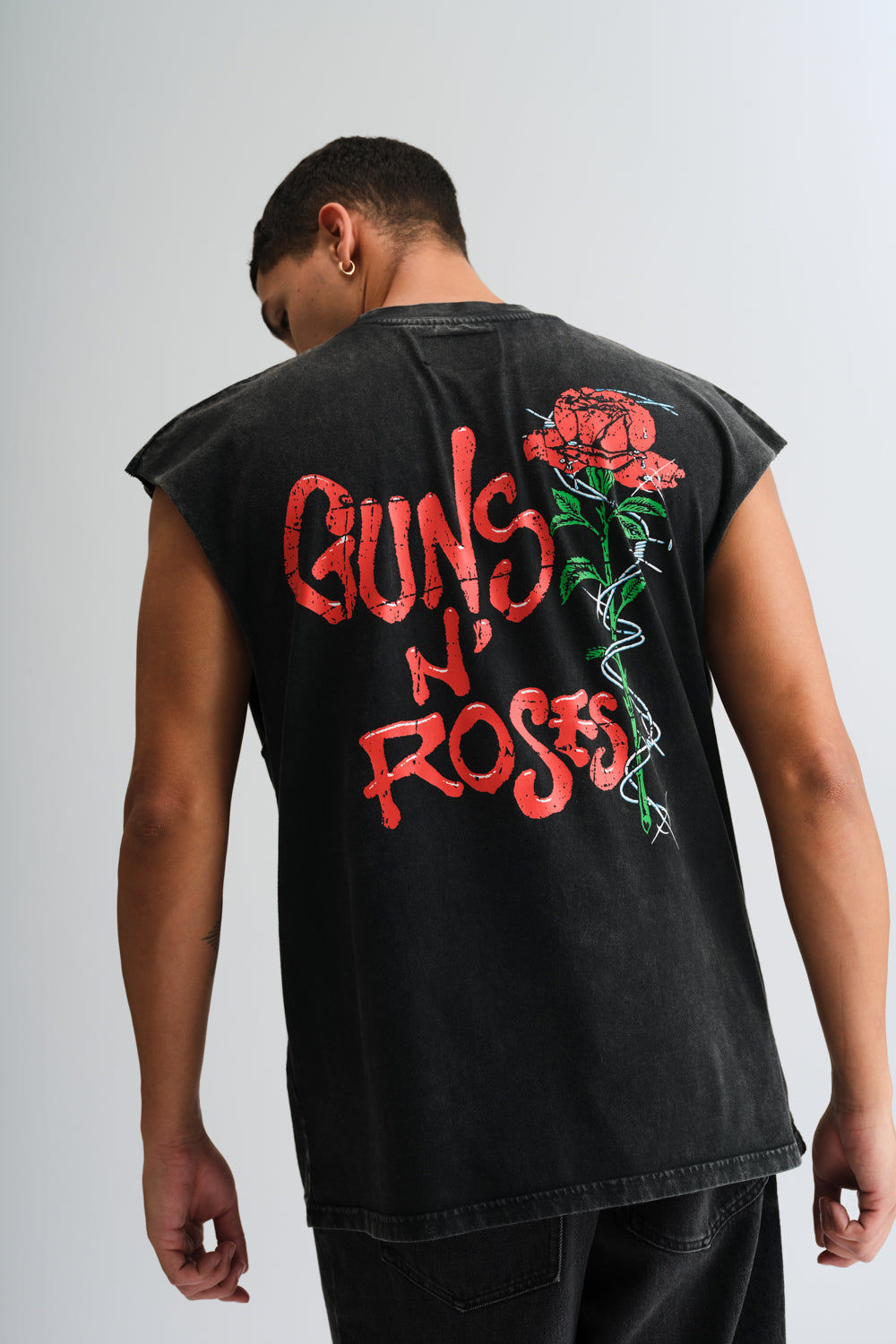 Black Guns N Roses Oversized Tank