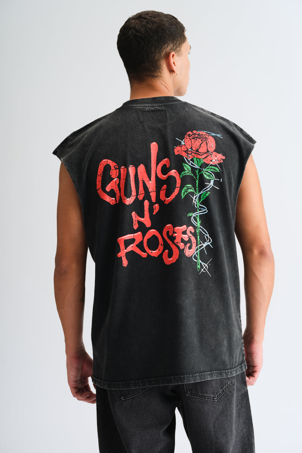 Black Guns N Roses Oversized Tank