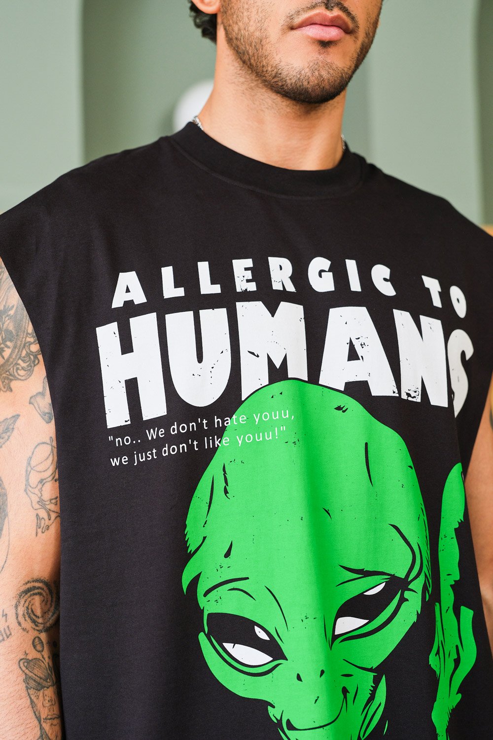 Allergic To Humans Oversized Tank