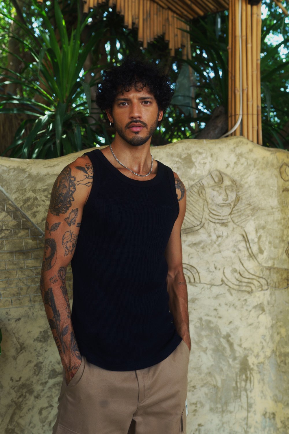 Black Waffle Tank