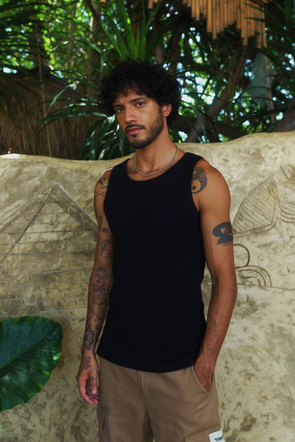 Black Waffle Tank