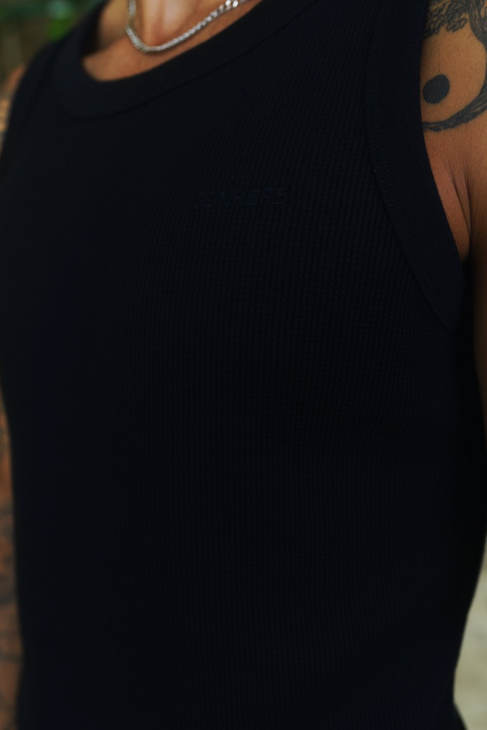 Black Waffle Tank